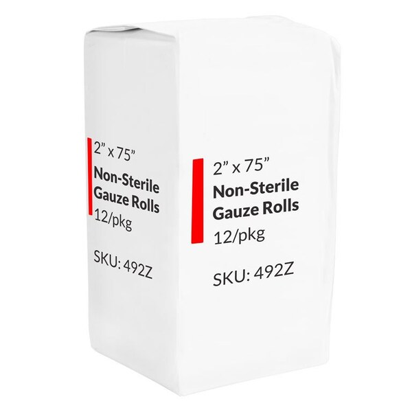 Oasis Non-Sterile Stretch Gauze Rolls 2in x 75in, 12 Per Bag 492Z - main
